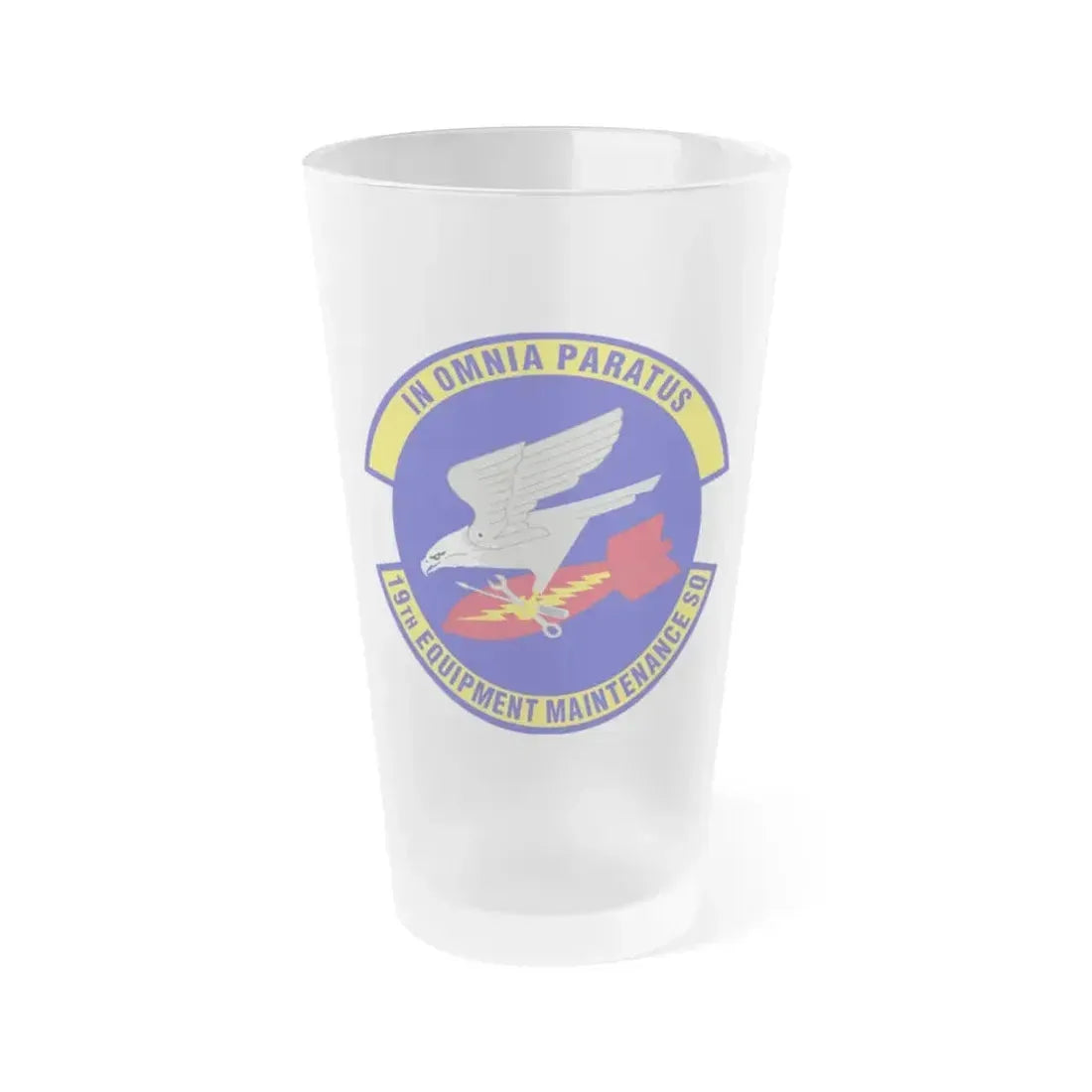 19th Equipment Maintenance Squadron (U.S. Air Force) Frosted Pint Glass 16oz 16oz Frosted - Go Mug Yourself