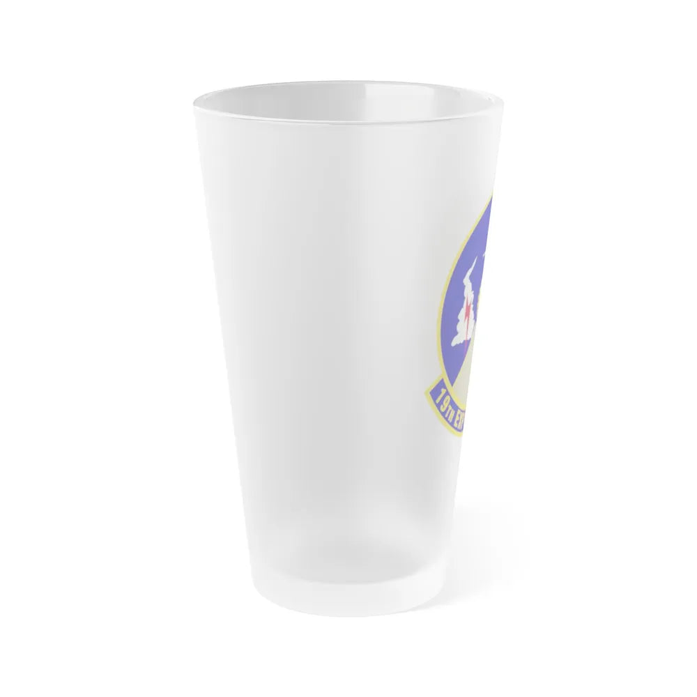 19th Expeditionary Weather Squadron (U.S. Air Force) Frosted Pint Glass 16oz-Go Mug Yourself