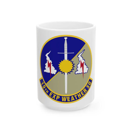 19th Expeditionary Weather Squadron (U.S. Air Force) White Coffee Mug-15oz-Go Mug Yourself