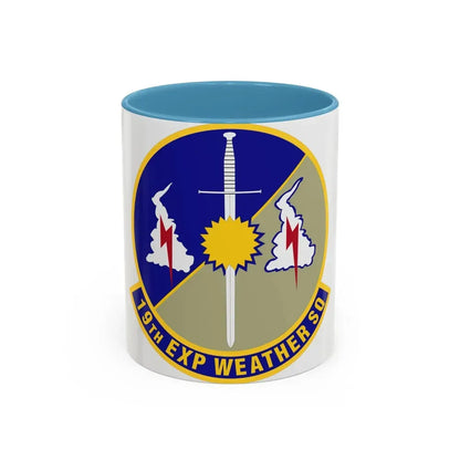19th Expeditionary Weather Squadron (U.S. Air Force) Accent Coffee Mug 11oz Light Blue - Go Mug Yourself