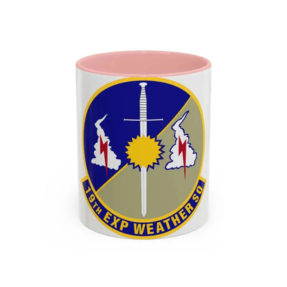 19th Expeditionary Weather Squadron (U.S. Air Force) Accent Coffee Mug 11oz Pink - Go Mug Yourself