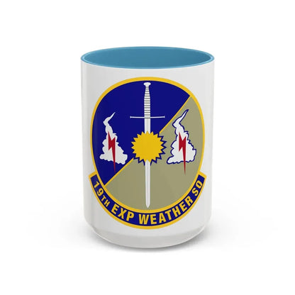 19th Expeditionary Weather Squadron (U.S. Air Force) Accent Coffee Mug 15oz Light Blue - Go Mug Yourself