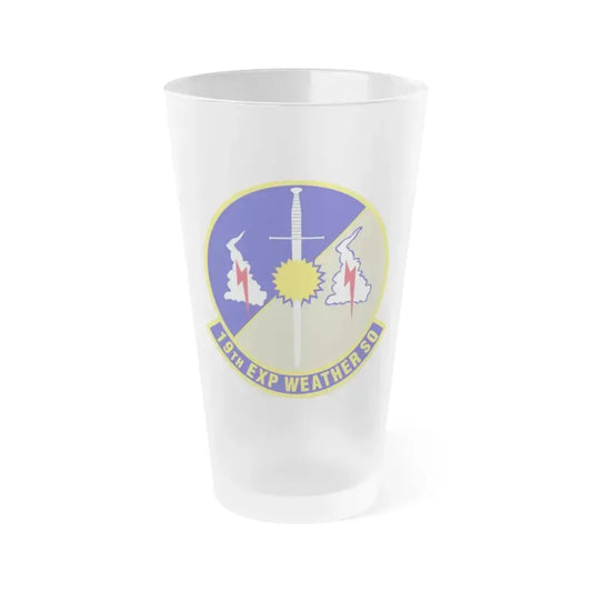 19th Expeditionary Weather Squadron (U.S. Air Force) Frosted Pint Glass 16oz 16oz Frosted - Go Mug Yourself