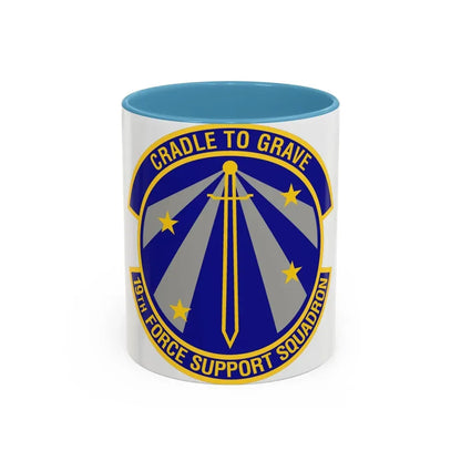 19th Force Support Squadron (U.S. Air Force) Accent Coffee Mug 11oz Light Blue - Go Mug Yourself