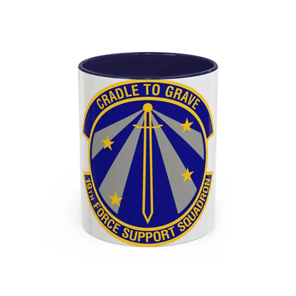19th Force Support Squadron (U.S. Air Force) Accent Coffee Mug 11oz Navy - Go Mug Yourself