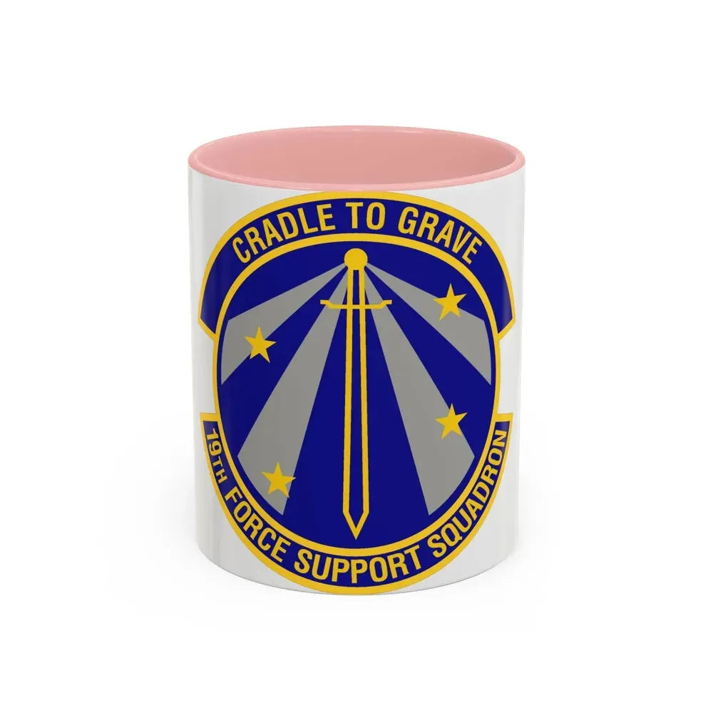 19th Force Support Squadron (U.S. Air Force) Accent Coffee Mug 11oz Pink - Go Mug Yourself