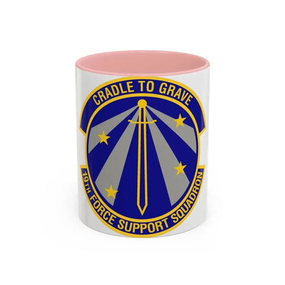 19th Force Support Squadron (U.S. Air Force) Accent Coffee Mug 11oz Pink - Go Mug Yourself