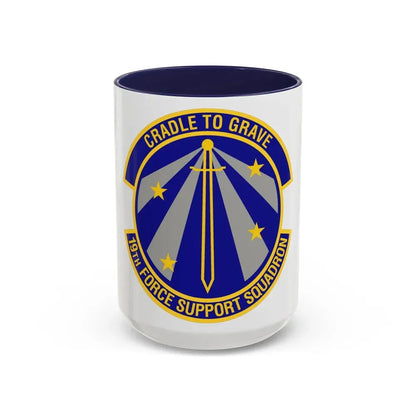 19th Force Support Squadron (U.S. Air Force) Accent Coffee Mug 15oz Navy - Go Mug Yourself