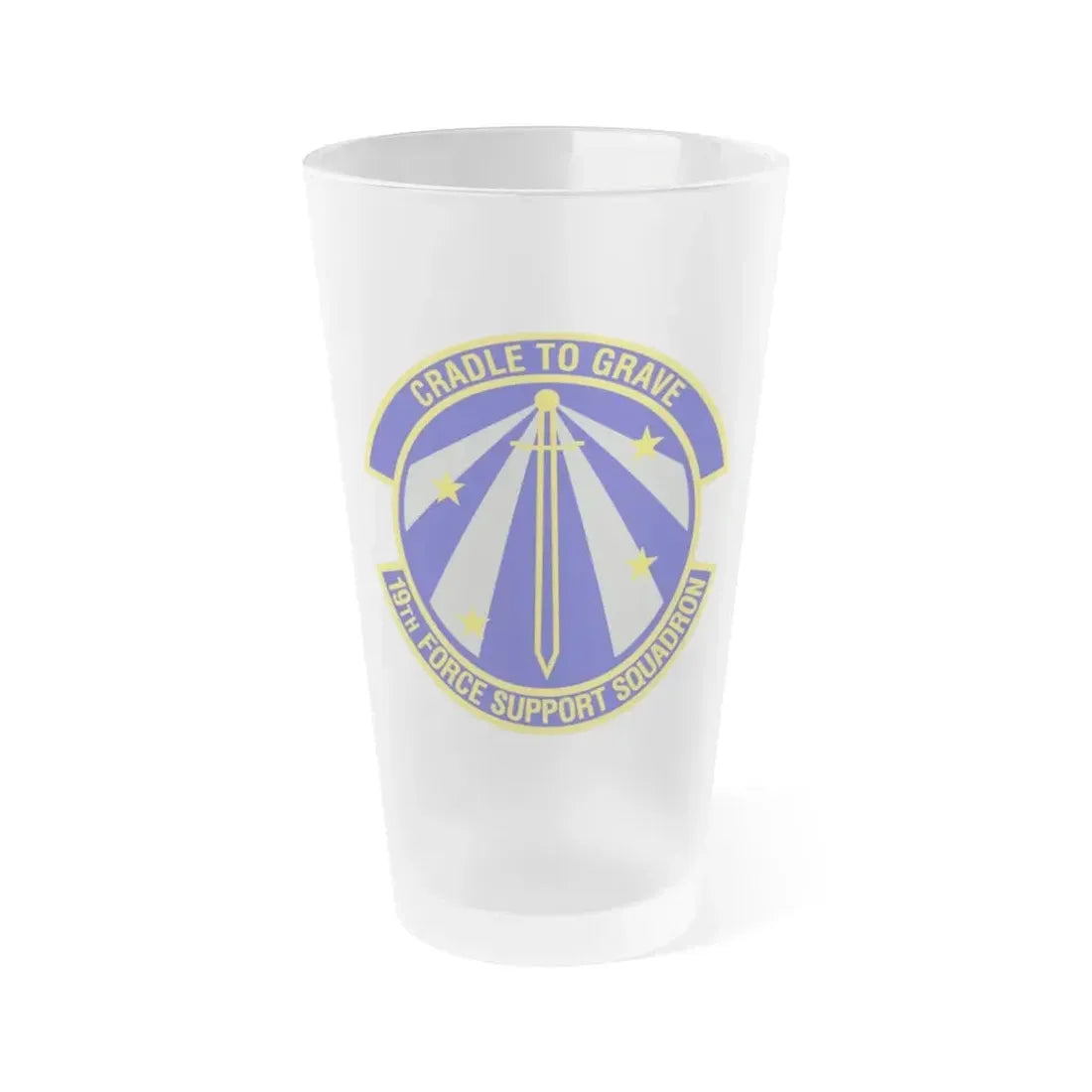 19th Force Support Squadron (U.S. Air Force) Frosted Pint Glass 16oz Default Title - Go Mug Yourself