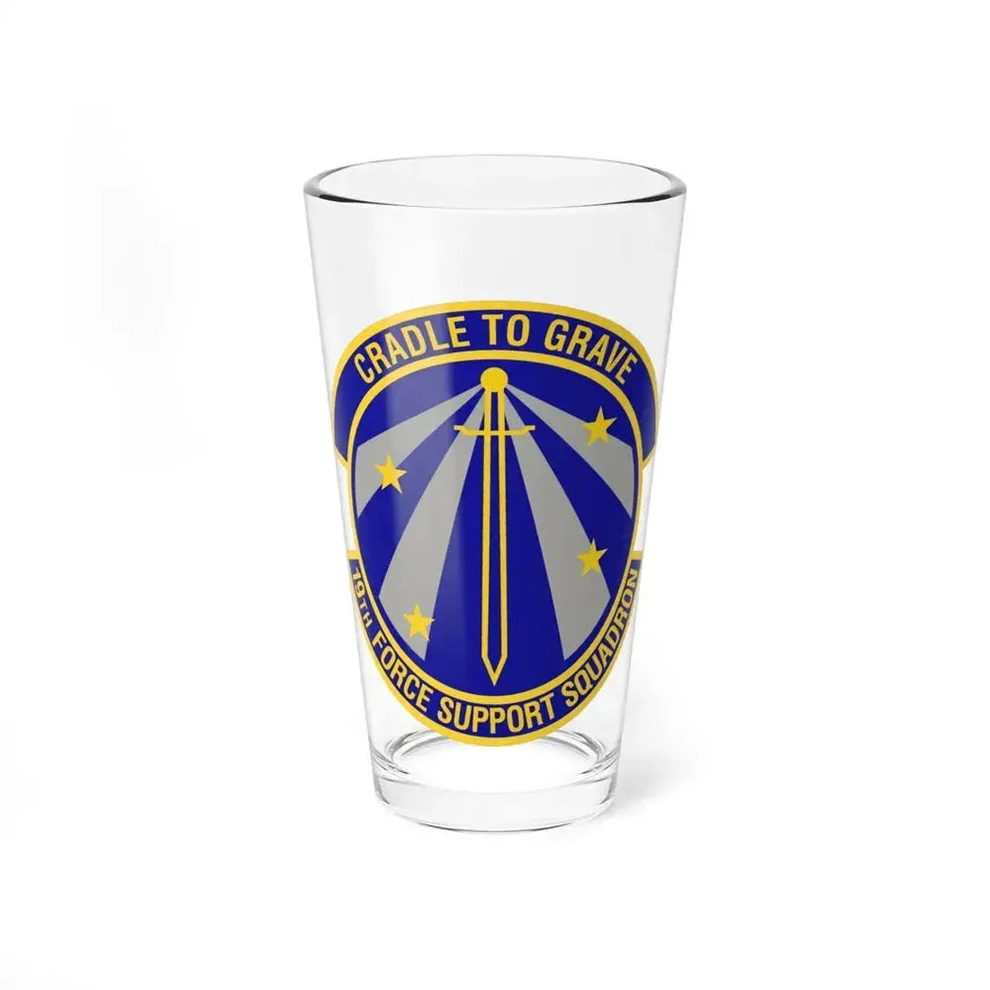 19th Force Support Squadron (U.S. Air Force) Pint Glass 16oz 16oz - Go Mug Yourself
