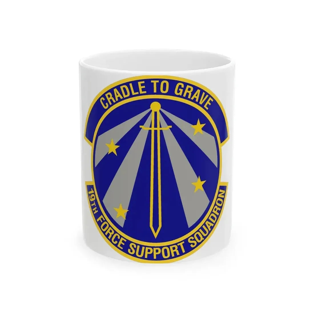 19th Force Support Squadron (U.S. Air Force) White Coffee Mug 11oz - Go Mug Yourself