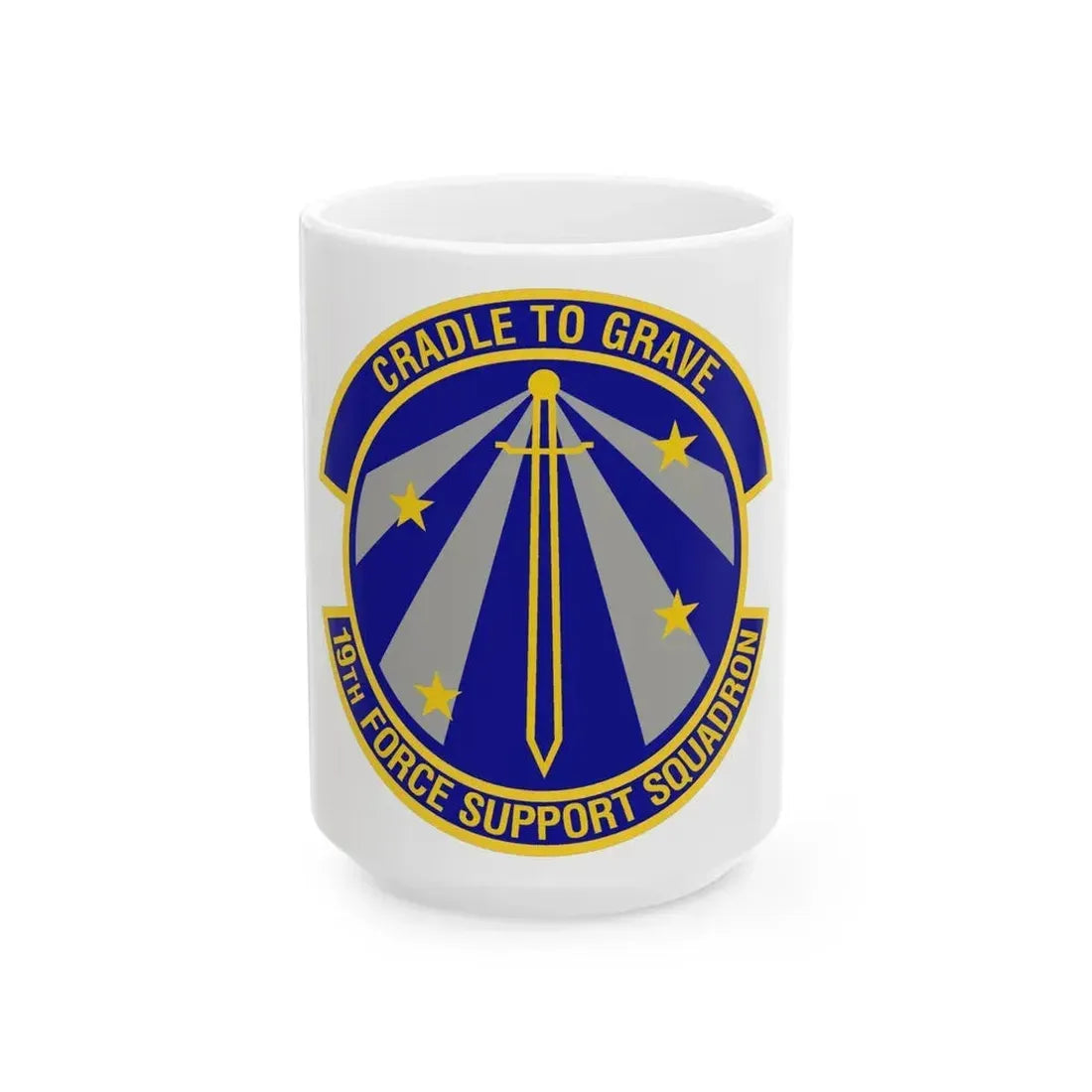 19th Force Support Squadron (U.S. Air Force) White Coffee Mug 15oz - Go Mug Yourself