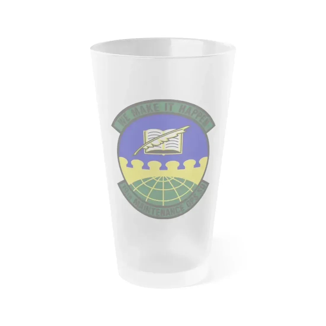 19th Maintenance Operations Squadron (U.S. Air Force) Frosted Pint Glass 16oz 16oz Frosted - Go Mug Yourself