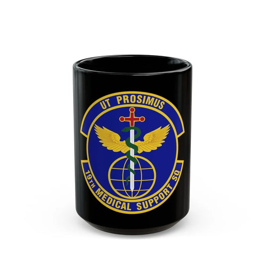 19th Medical Support Squadron (U.S. Air Force) Black Coffee Mug-15oz-Go Mug Yourself