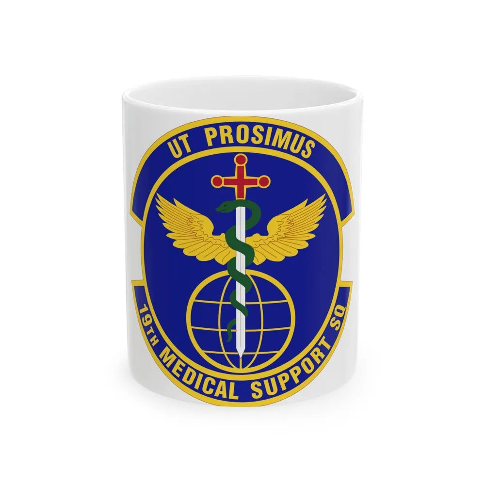 19th Medical Support Squadron (U.S. Air Force) White Coffee Mug-11oz-Go Mug Yourself