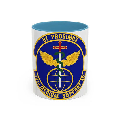 19th Medical Support Squadron (U.S. Air Force) Accent Coffee Mug 11oz Light Blue - Go Mug Yourself