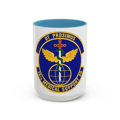 19th Medical Support Squadron (U.S. Air Force) Accent Coffee Mug 15oz Light Blue - Go Mug Yourself
