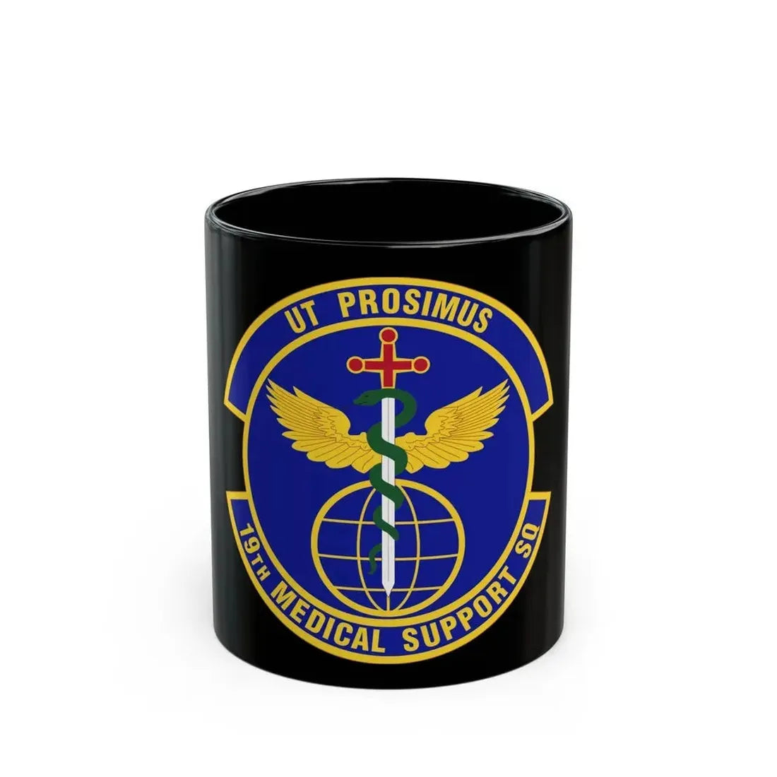 19th Medical Support Squadron (U.S. Air Force) Black Coffee Mug 11oz - Go Mug Yourself
