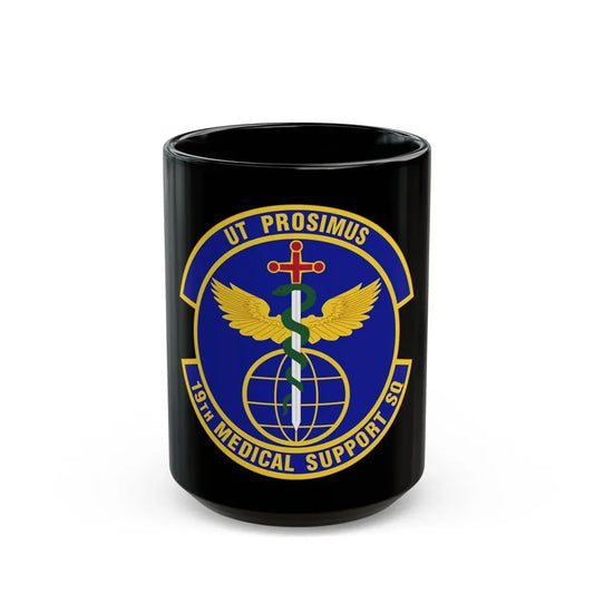 19th Medical Support Squadron (U.S. Air Force) Black Coffee Mug 15oz - Go Mug Yourself