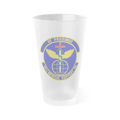 19th Medical Support Squadron (U.S. Air Force) Frosted Pint Glass 16oz 16oz Frosted - Go Mug Yourself