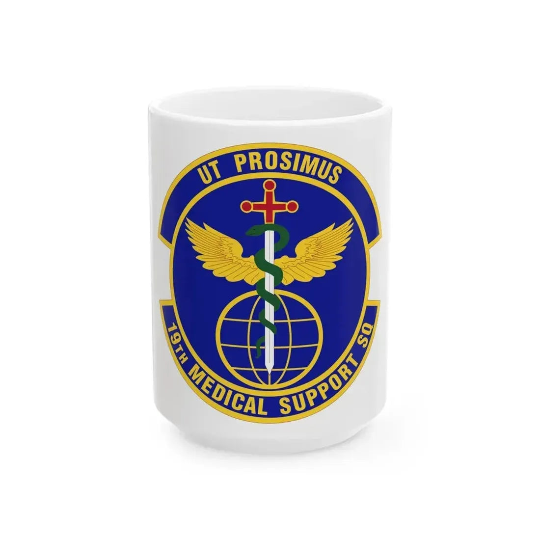 19th Medical Support Squadron (U.S. Air Force) White Coffee Mug 15oz - Go Mug Yourself