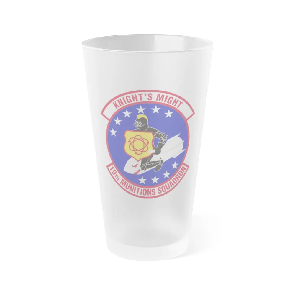 19th Munitions Squadron (U.S. Air Force) Frosted Pint Glass 16oz-Go Mug Yourself