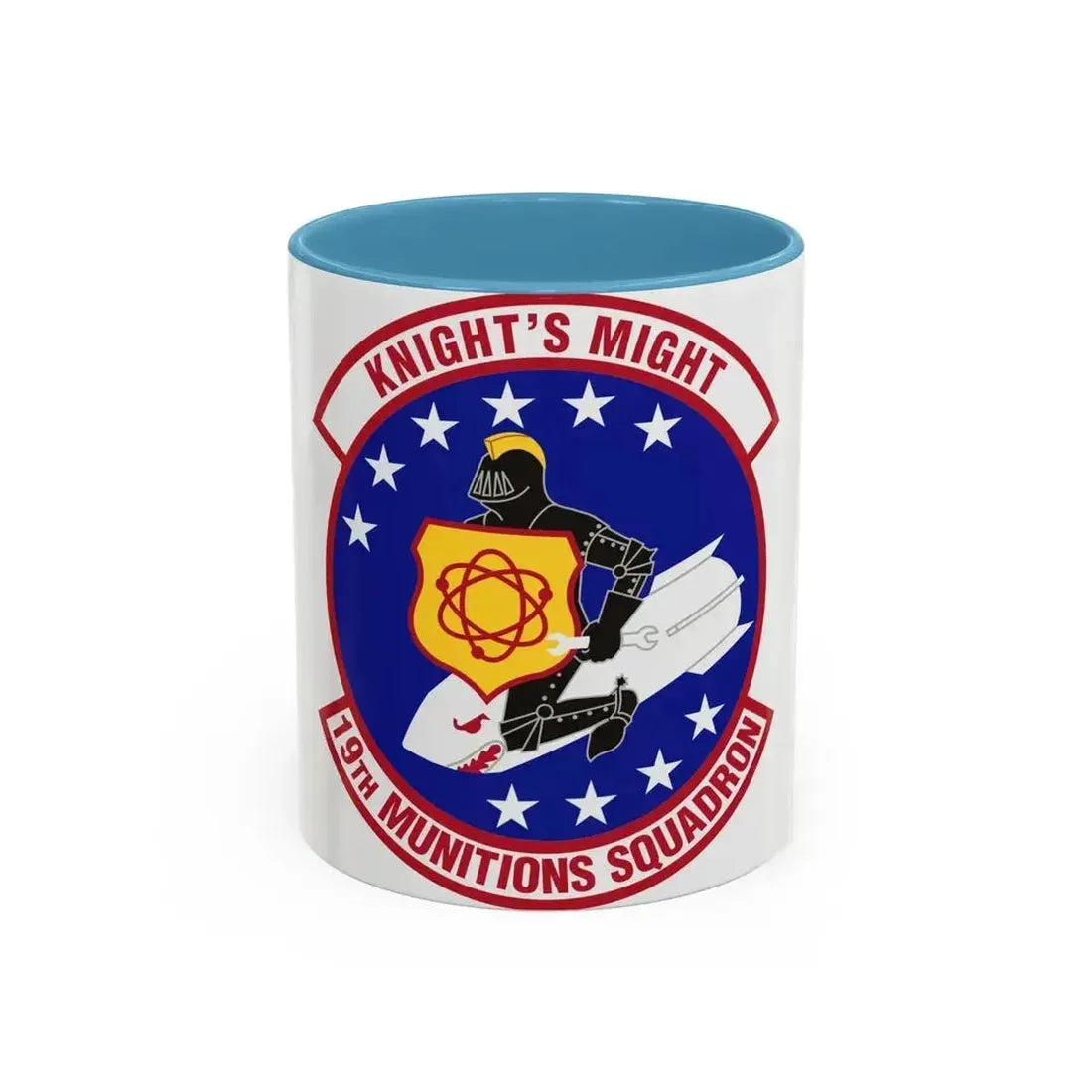19th Munitions Squadron (U.S. Air Force) Accent Coffee Mug 11oz Light Blue - Go Mug Yourself