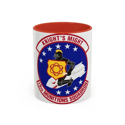 19th Munitions Squadron (U.S. Air Force) Accent Coffee Mug 11oz Red - Go Mug Yourself