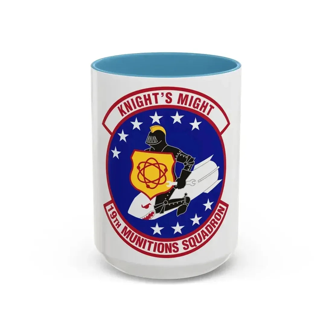 19th Munitions Squadron (U.S. Air Force) Accent Coffee Mug 15oz Light Blue - Go Mug Yourself