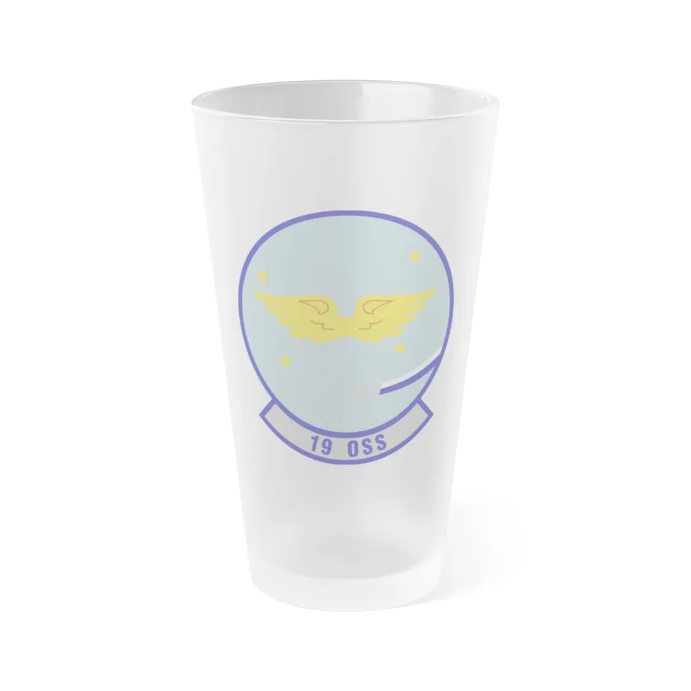 19th Operations Support Squadron (U.S. Air Force) Frosted Pint Glass 16oz-16oz-Frosted-Go Mug Yourself