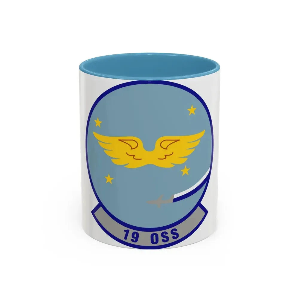 19th Operations Support Squadron (U.S. Air Force) Accent Coffee Mug 11oz Light Blue - Go Mug Yourself