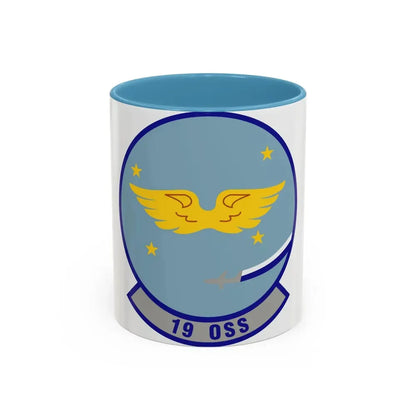 19th Operations Support Squadron (U.S. Air Force) Accent Coffee Mug 11oz Light Blue - Go Mug Yourself