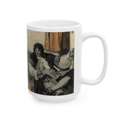 Captain Blood, American Magazine interior illustration - White Coffee Mug-Go Mug Yourself