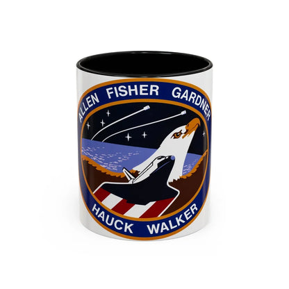 STS 51 a (NASA) Accent Coffee Mug-11oz-Black-Go Mug Yourself