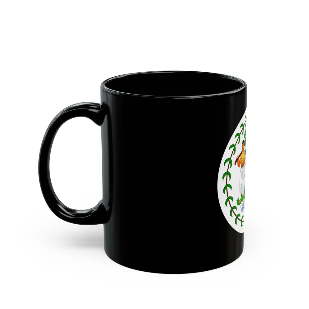 Coat of arms of Belize (1981-2019) - Black Coffee Mug-Go Mug Yourself