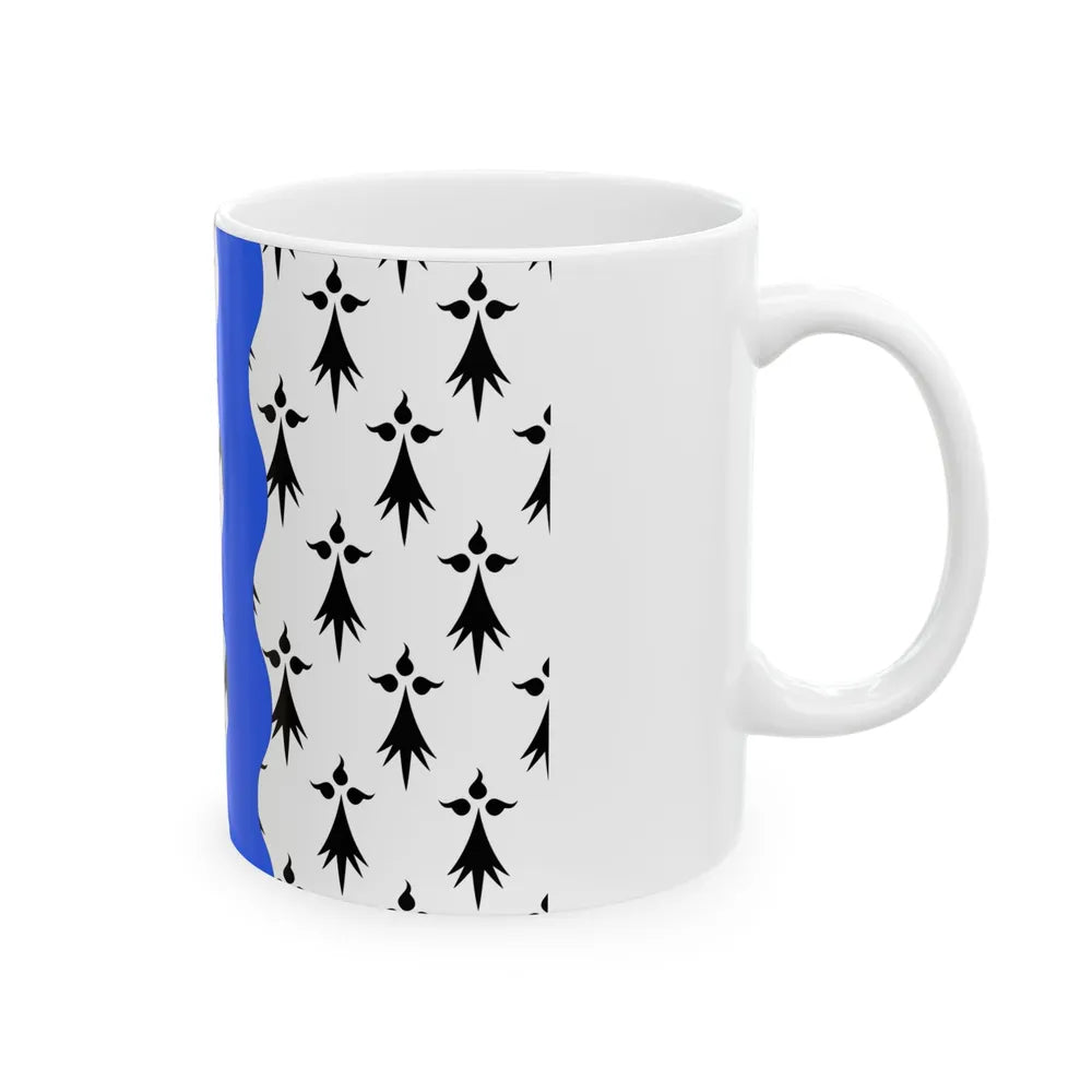 Flag of Ille et Vilaine France 2 - White Coffee Mug-Go Mug Yourself