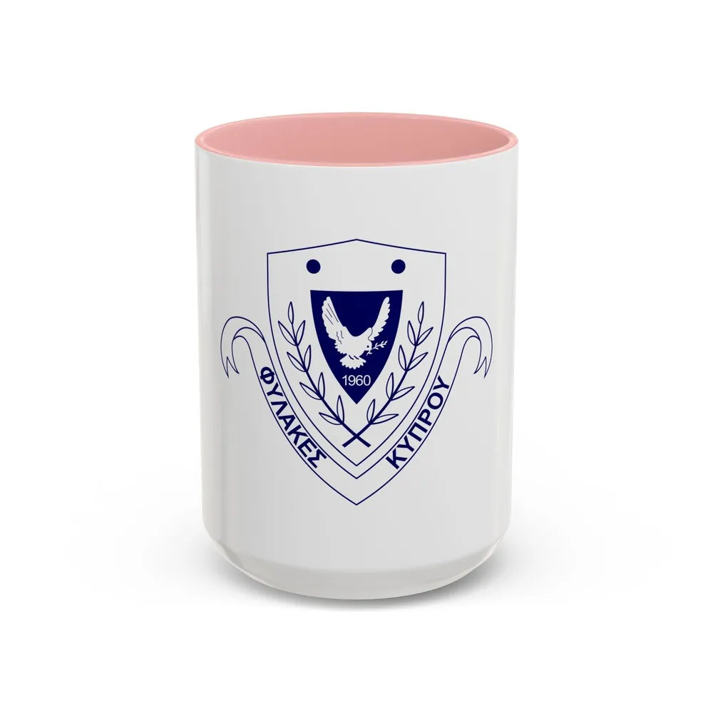 Cyprus Prisons Department - Accent Coffee Mug-15oz-Pink-Go Mug Yourself