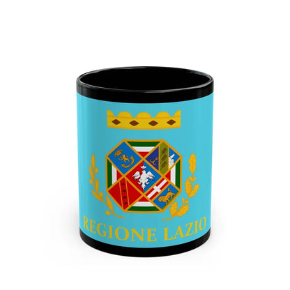 Flag of Lazio Italy - Black Coffee Mug-11oz-Go Mug Yourself