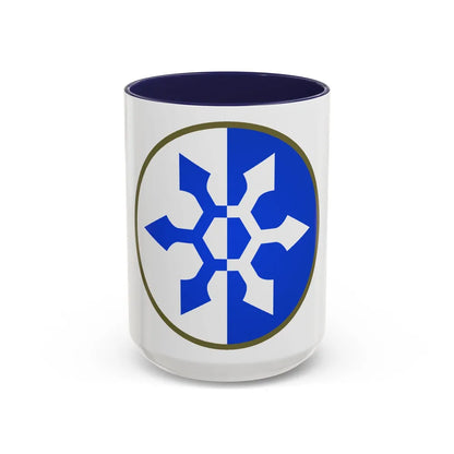 XXXIII Corps (U.S. Army) Accent Coffee Mug-15oz-Navy-Go Mug Yourself