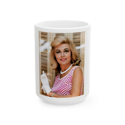 Dorothy Malone #92 (Vintage Female Icon) White Coffee Mug-15oz-Go Mug Yourself