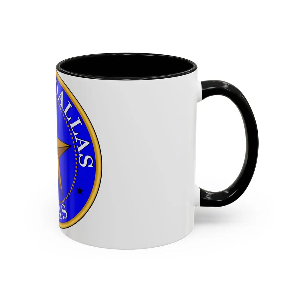 Seal of Dallas - Accent Coffee Mug-Go Mug Yourself