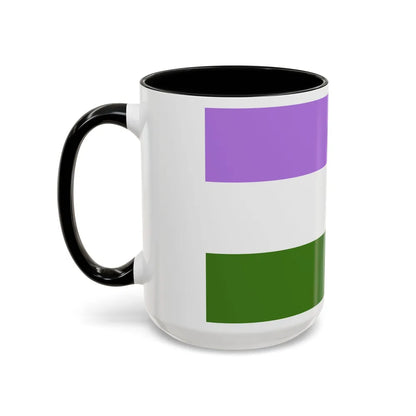 Genderqueer Pride Flag - Accent Coffee Mug-Go Mug Yourself