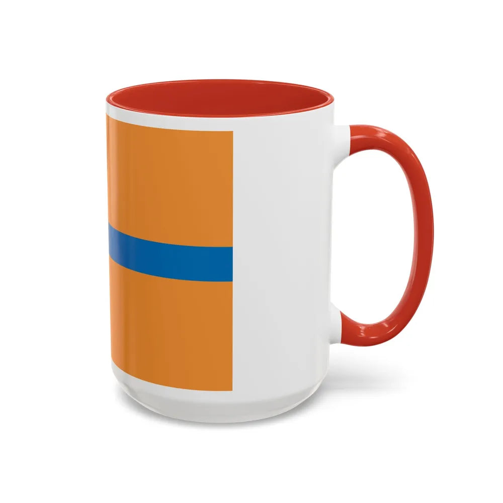 Flag of Cherepovets Russia - Accent Coffee Mug-Go Mug Yourself