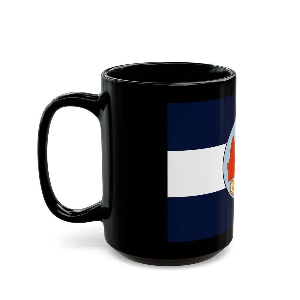 Flag of Lop Buri Province Thailand - Black Coffee Mug-Go Mug Yourself