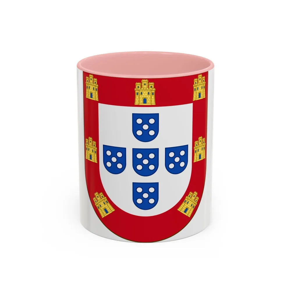 Royal Arms of Portugal - Accent Coffee Mug-11oz-Pink-Go Mug Yourself