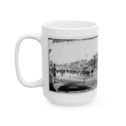 Rappahannock River, Va. Fugitive African Americans Fording The Rappahannock (U.S. Civil War) White Coffee Mug-Go Mug Yourself