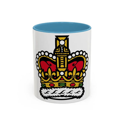 Canadian Crown - Accent Coffee Mug-11oz-Light Blue-Go Mug Yourself