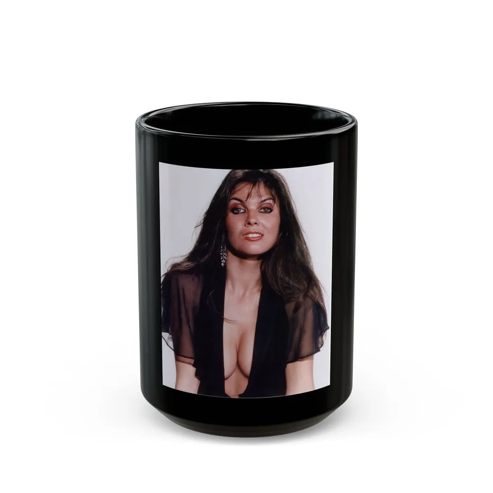 Caroline Munro #191 (Vintage Female Icon) Black Coffee Mug-15oz-Go Mug Yourself