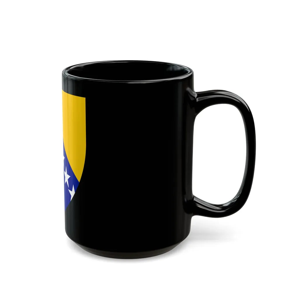 Coat of arms of Bosnia and Herzegovina - Black Coffee Mug-Go Mug Yourself