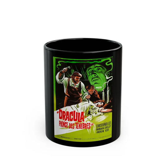 DRACULA PRINCE OF DARKNESS (FRENCH) 2 1966 Movie Poster - Black Coffee Mug-11oz-Go Mug Yourself